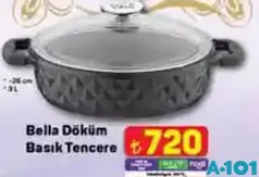 TAÇ BELLA DÖKÜM BASIK TENCERE 26 CM TAÇ BELLA DÖKÜM BASIK TENCERE 26 CM